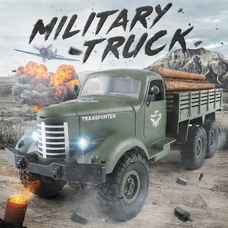 Q60 JJRC Q75 รถบังคับวิทยุ 1:16 จำลองรถบรรทุกทหาร THAAD แบบหกขับเคลื่อน รถบังคับวิทยุสำหรับเด็ก
