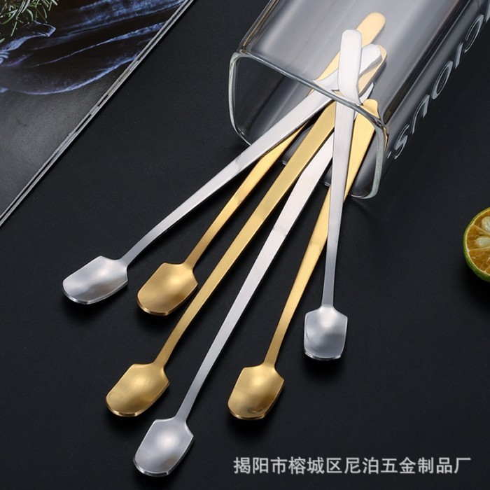 High-looking Stainless Steel Dessert Spoon, Coffee Spoon, Wedding Spoon, Internet Celebrity Mixing