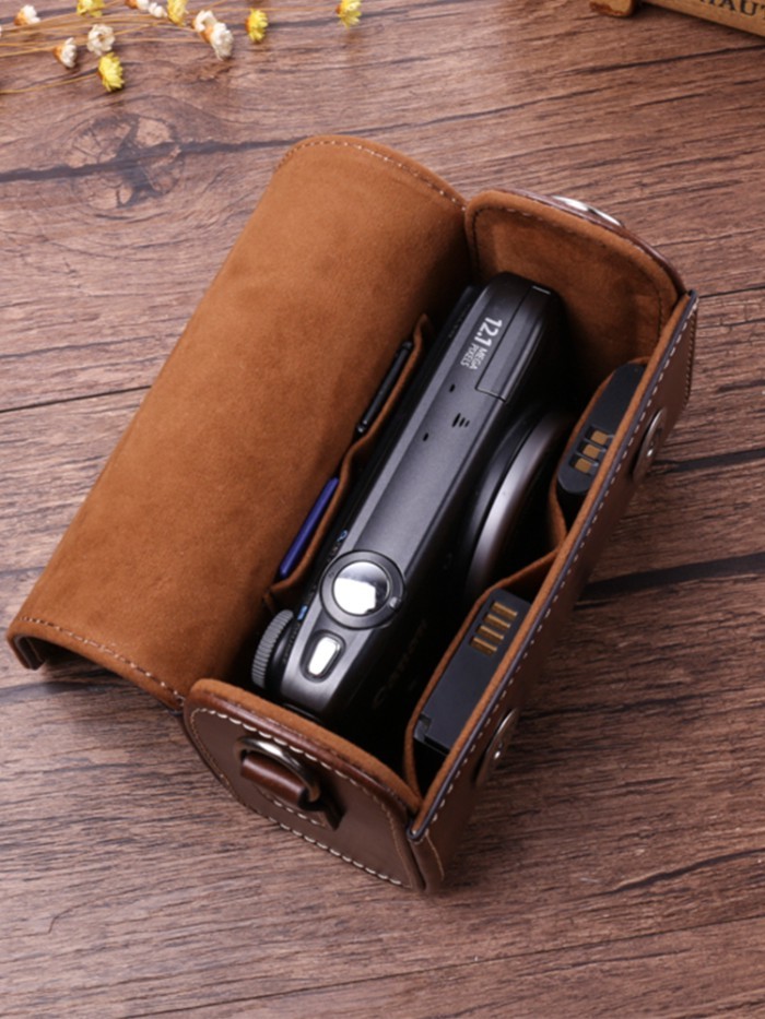 กระเป๋ากล้องเหมาะสําหรับ Sony ZV1M2 IIZV1F เคสหนัง RX100m6 การ์ดสีดํา 7a5 Panasonic LX10/ZS80 Canon 