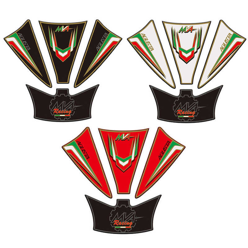 Agusta MV Agusta F3 800 13-16 ถังน้ํามันเชื้อเพลิง Fishbone กาว Decal 3D การใช้ถัง Protector