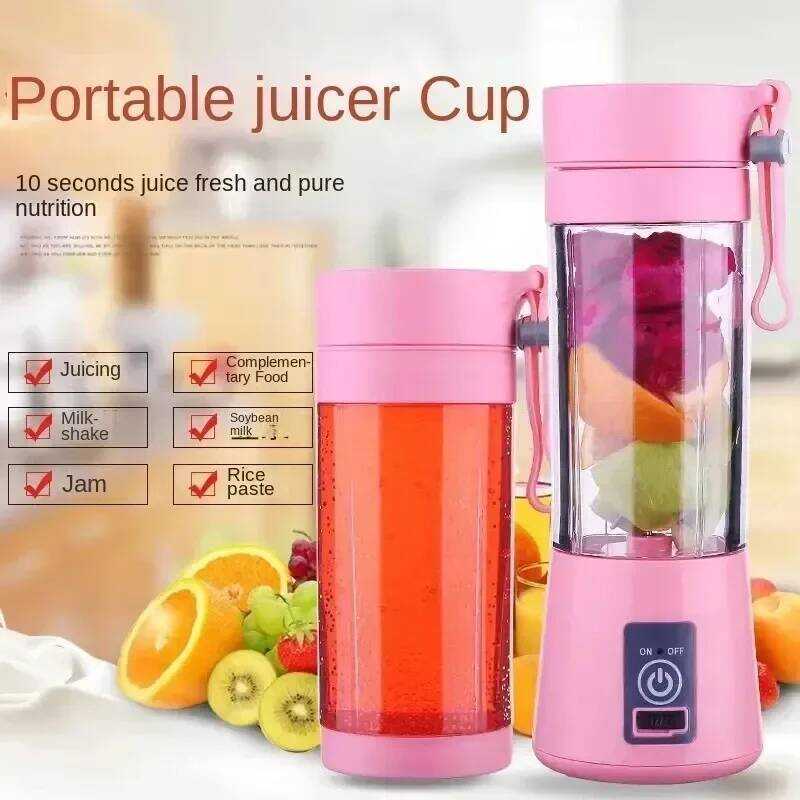 C Juicer Extractor Machine Fresh Blender Electric Smart Mini Slow Citrus Vegetable Juicer Cup Bottl