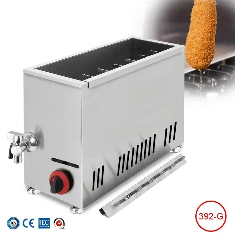 Cheese Hot Dog Stick Fryer 21L Electric Fryer Commercial Gas Brushed Hot Dog Stick Machine NP392 (E