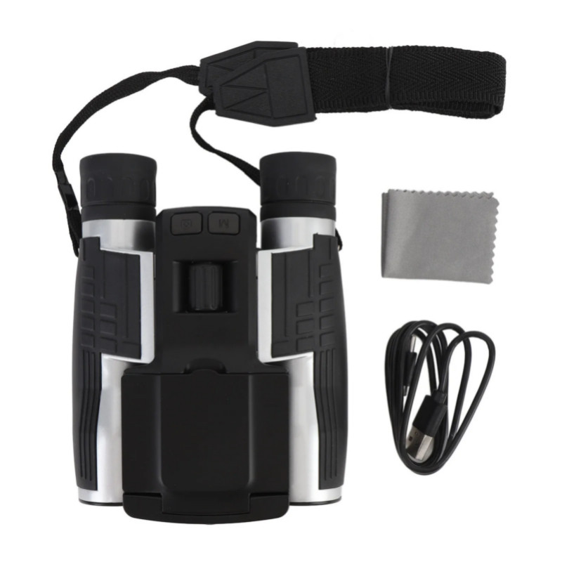 Compact Binoculars 1000mAh Battery 8x Digital Zoom 48MP Photos 2.4 Inch Color Display 12x32 Binocul