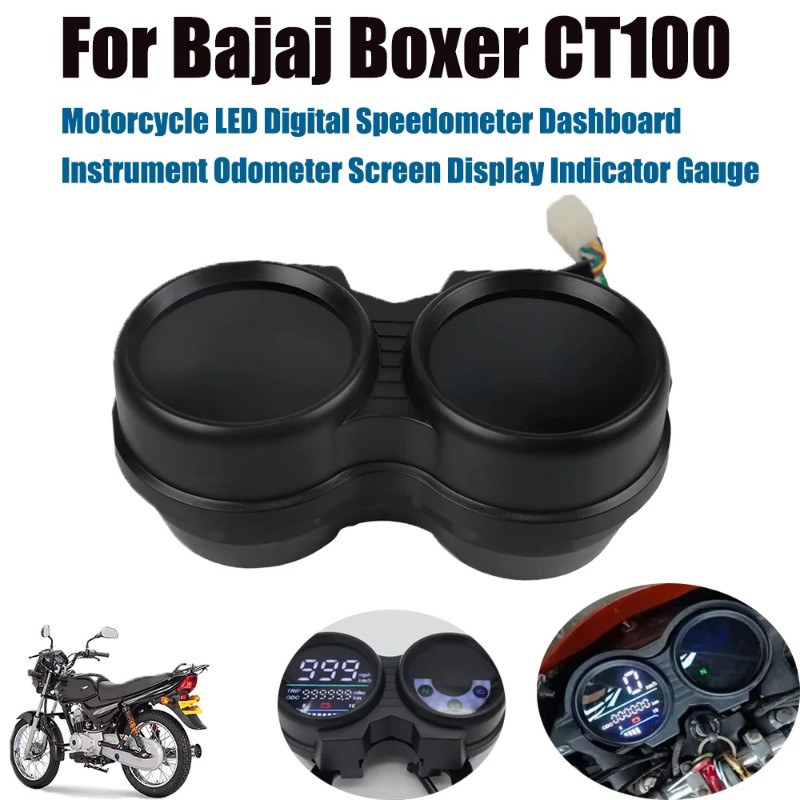 For Bajaj Boxer CT100 CT 100 Motorcycle LED Digital Speedometer Dashboard Instrument Odometer Scree