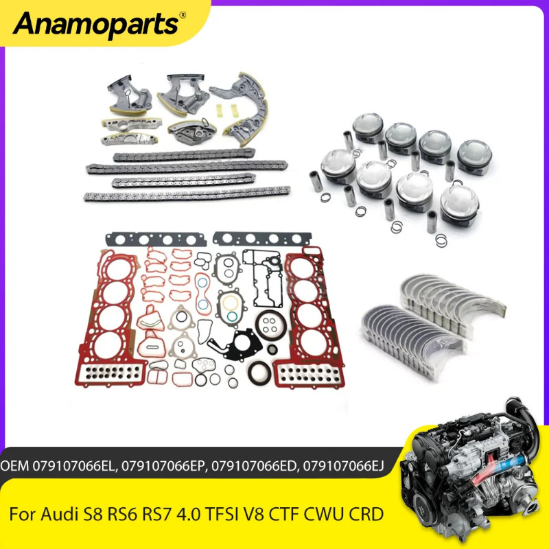 Engine Rebuilding Repair Kit Fit 4.0 T GAS V8 For Audi S8 RS6 RS7 4.0 TFSI V8 CTF CWU CRD 079107066