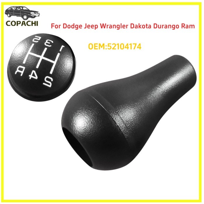 5 Speed Black Manual Transmission Shift Knob 52104174 For Dodge Jeep Wrangler Dakota Durango Ram 15