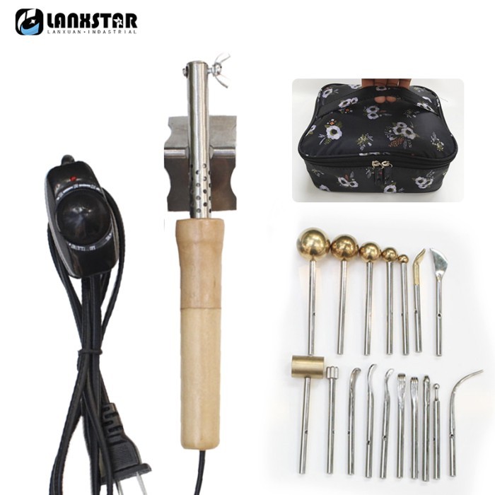 220V Fabric Flower Ironing Machine Fabric Flower Making Tools 17 Heads+Soldering Iron Fabric Flower