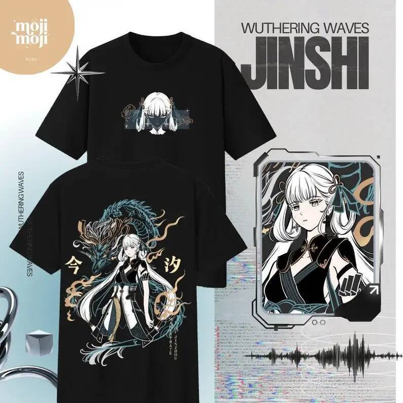 Wuthering Waves Jiyan Anime Graphic T-Shirt Game Character Casual Cotton Tee