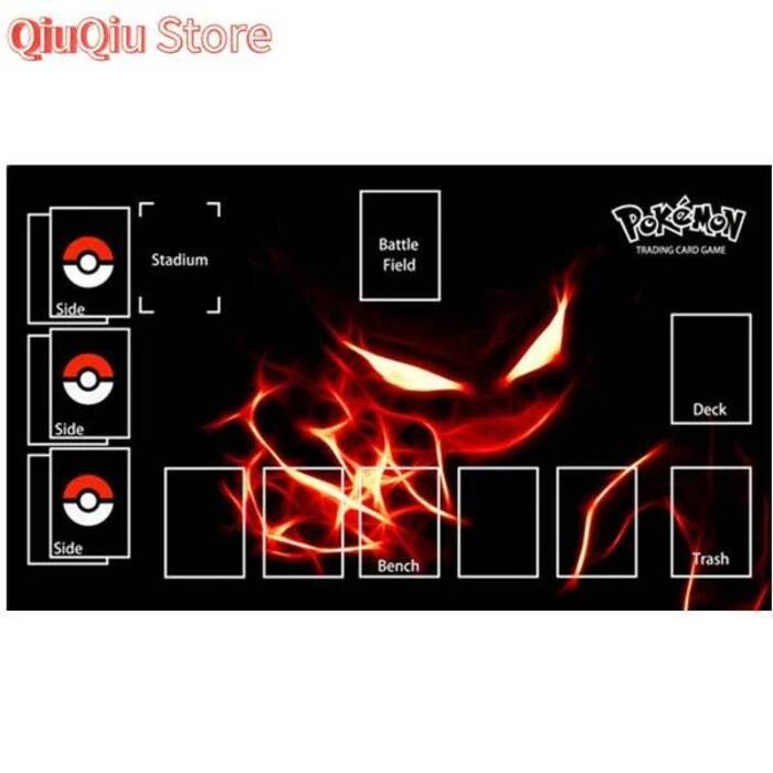 60x35x0.2 ซม.อะนิเมะ Pokemon Genger Series PTCG เฉพาะ Solitaire เกมของขวัญของเล่น