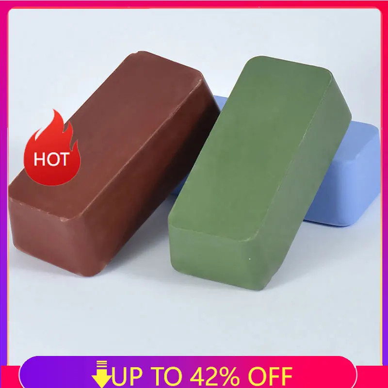 1Pc Stainless Steel Metal Polishing Wax Metal Solid Polishing Paste Red Wax Black Wax White Wax Gre