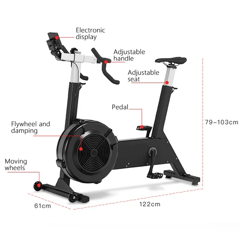 Promotional Various Durable Using Cardio Machine Air Upright Erg Indoor Bike
