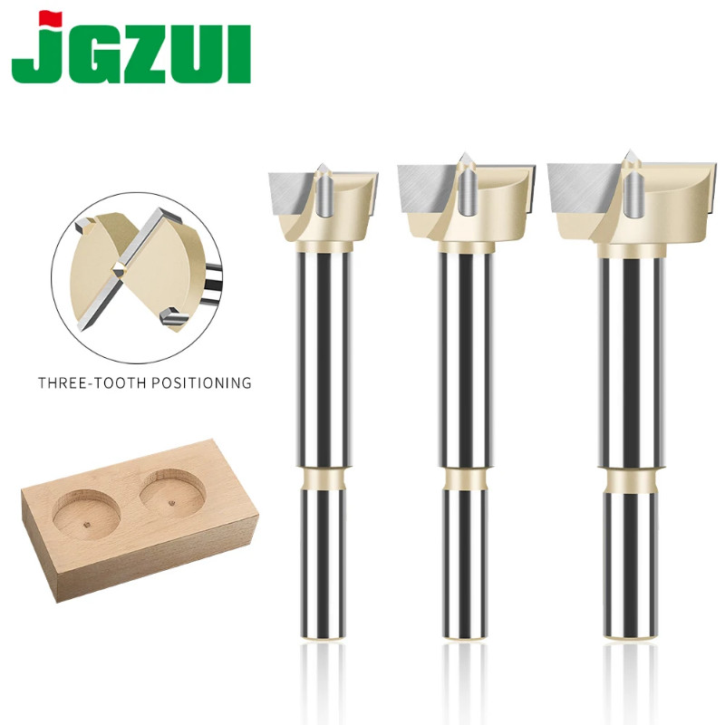 1pcs15mm-60mm Forstner tips Woodworking tools Hole Saw Cutter Hinge Boring drill bits Round Shank T