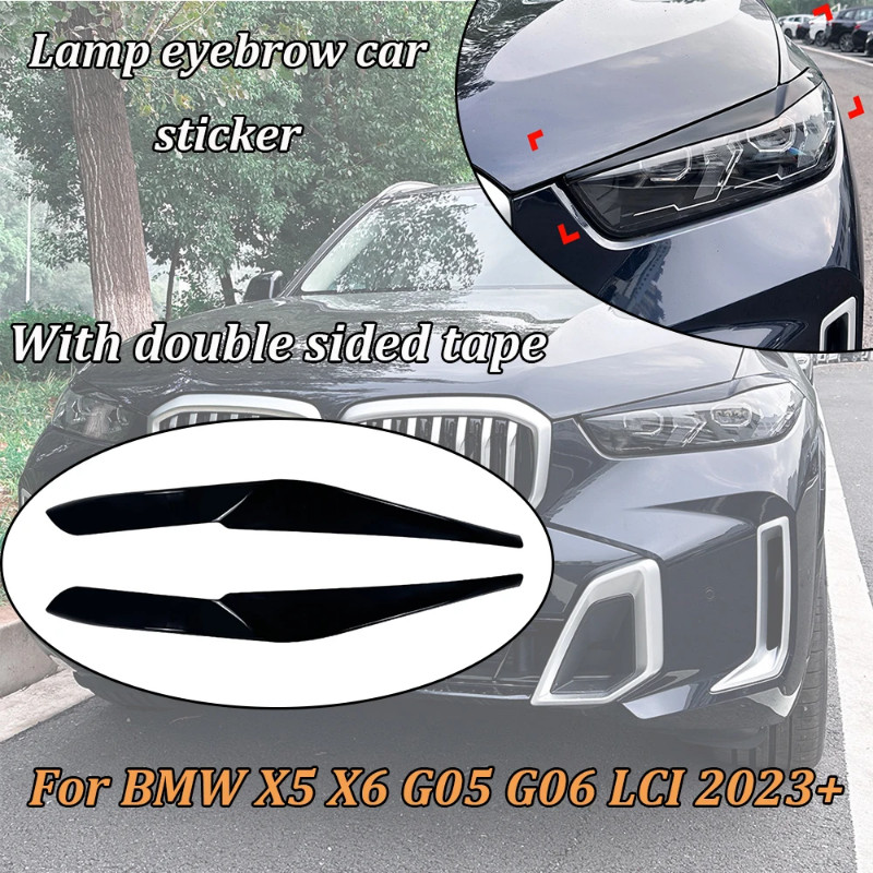For BMW X5 X6 G05 G06 LCI 2023+ Car Headlight Eyebrow Eyelid Lamp Head Light Eyebrows Cars Exterior