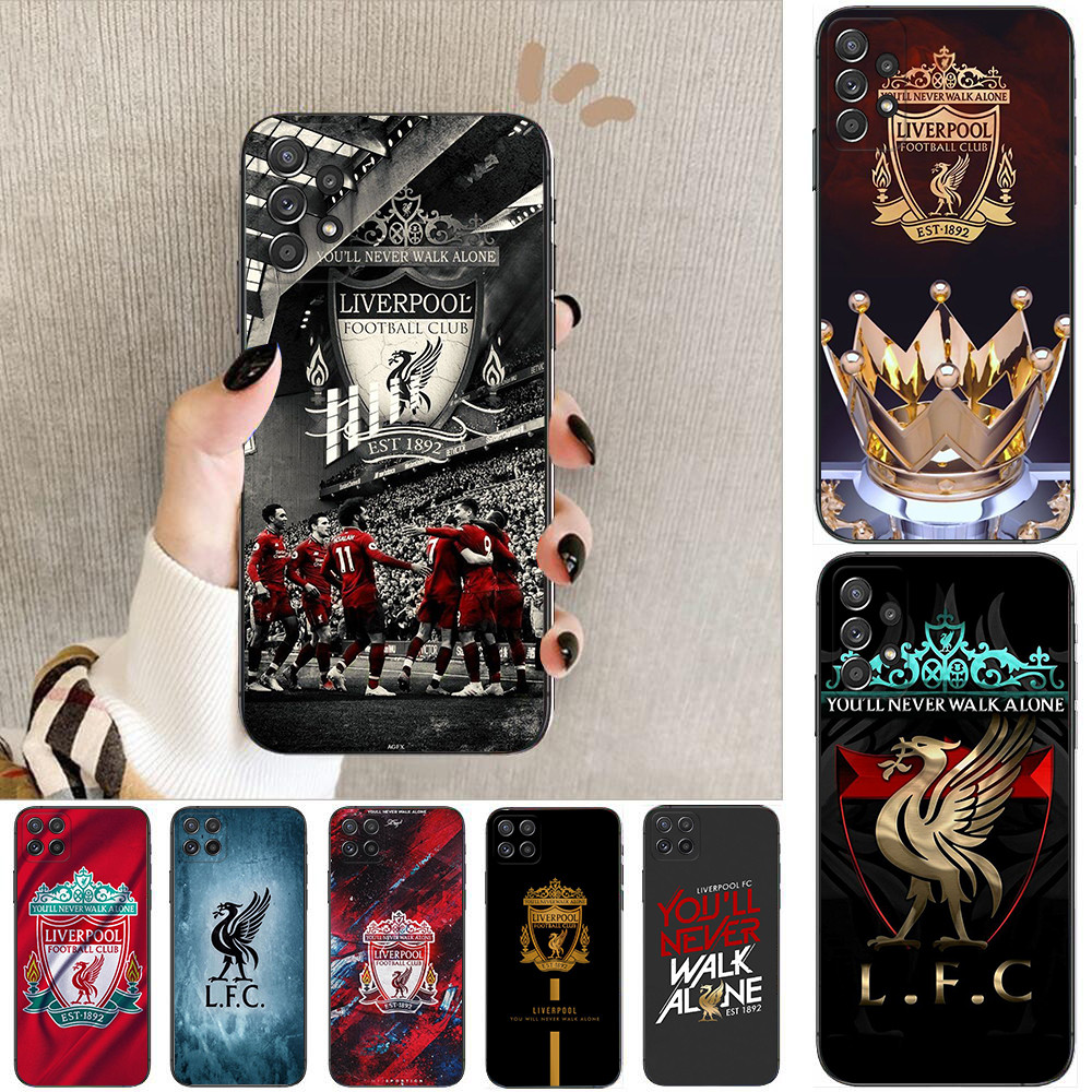 Samsung S7 Edge S8 S9 S10 Plus Lite S20 Ultra Plus Q9 Liverpool การ์ตูนเคสโทรศัพท์สีดํานุ่ม