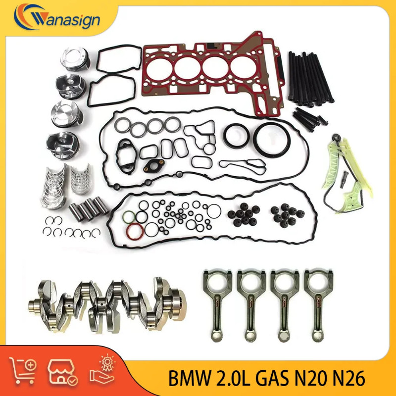 AUTO Engine Overhaul Rebuild Kit For BMW 1 2 3 4 5 X1 X3 X4 X5 X6 Z4 2.0L l4 GAS DOHC 2.0T N20 N26