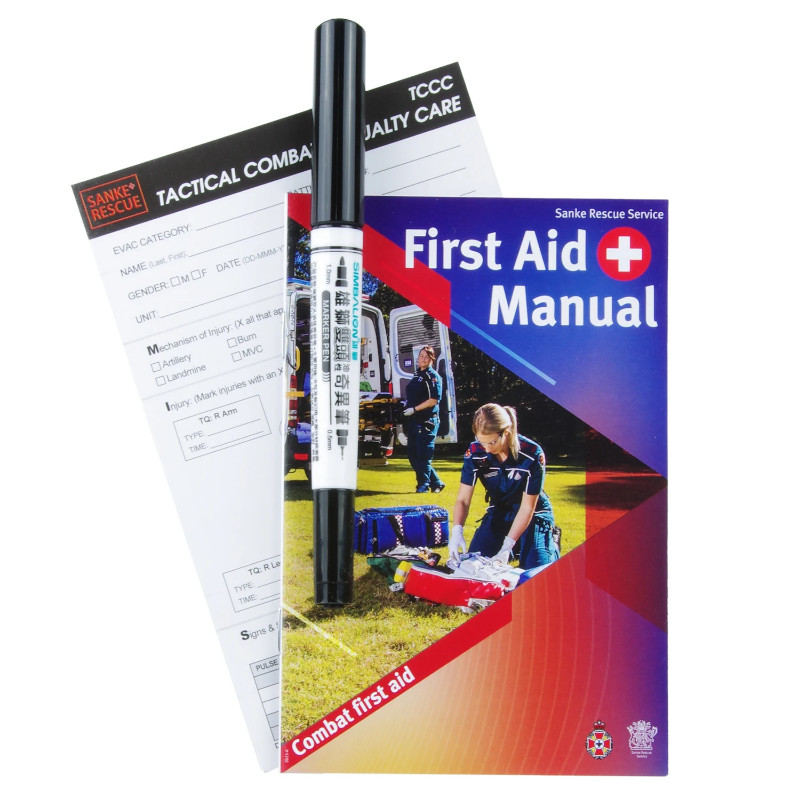 Sanke Rescue TCCC Card and Marker Injury Record Cards First Aid Manual for Tourniquet,Israeli,banda