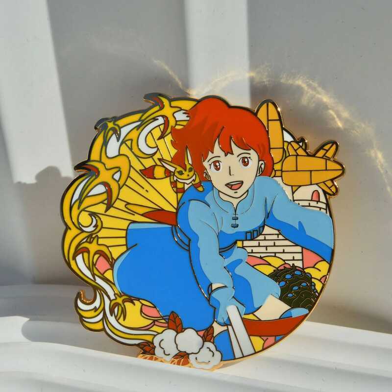 C Miyazaki Hayao Warriors Of The Wind Enamel Pins Nausica Anime Brooch Backpack Hat Collar Lapel Ba