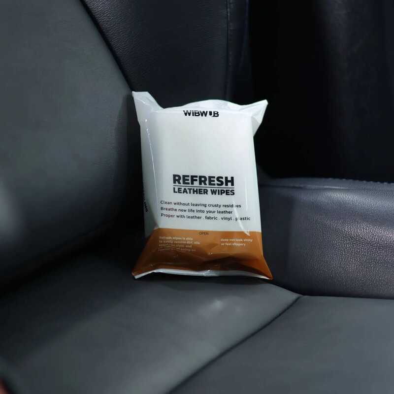 ทิชชู่เปียกทำความสะอาดเบาะหนังโดยเฉพาะ : ผลิตในไทย WIBWUB Refresh Leather Wipes 651