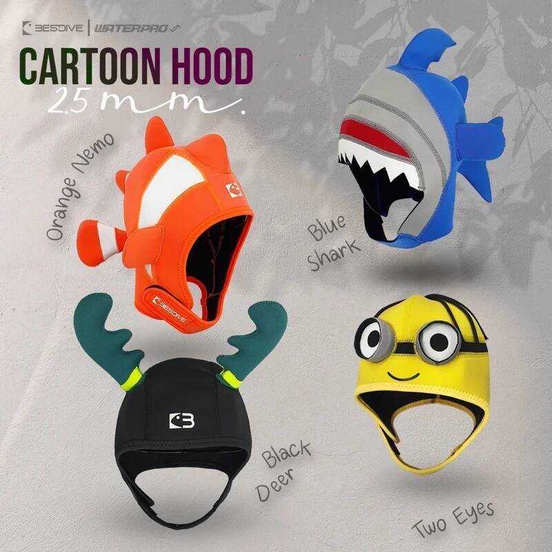 C BEIVE 2.5Mm Cartoon Hood Diving Water Sports