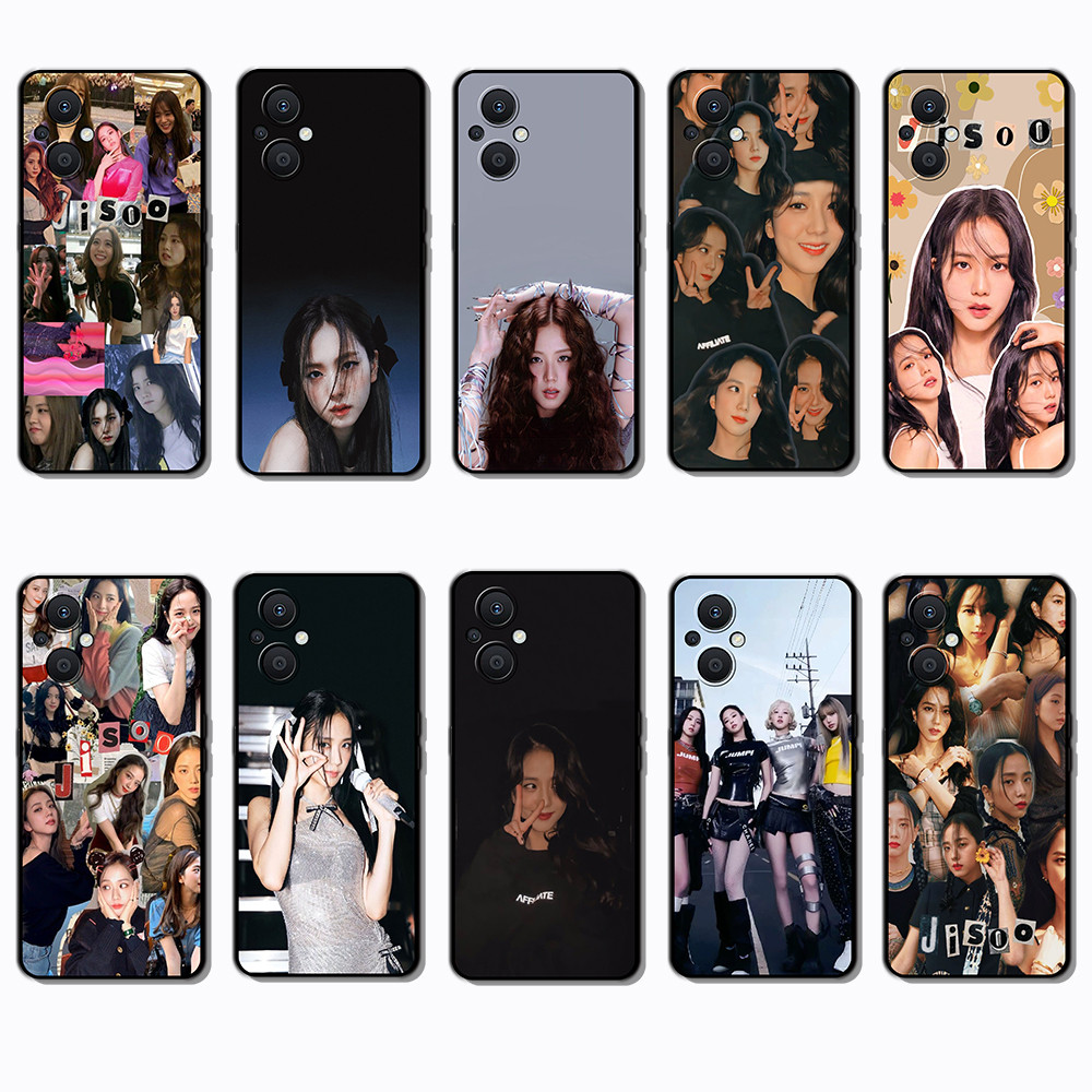 OPPO A96 4G 5G Reno 7z 8z 7 Lite EB10 jisoo เคสโทรศัพท์สีดําแบบนุ่มแฟชั่น
