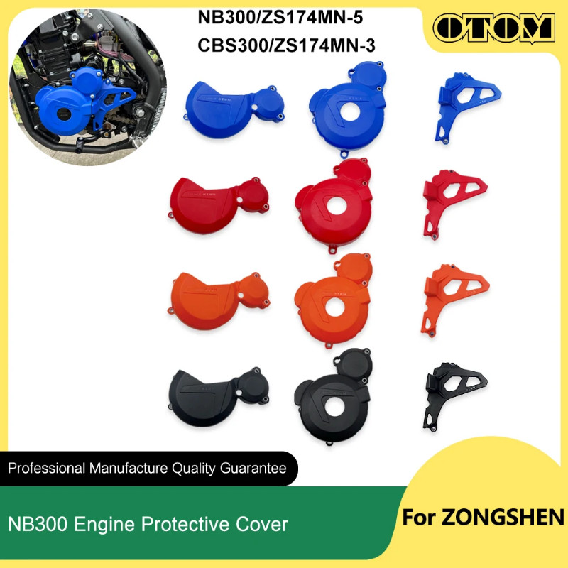 OTOM ZS174MN-5 ZS174MN-3 Motorcycle Engine Protection Cover Clutch Ignition Crankace Sprocket Guard