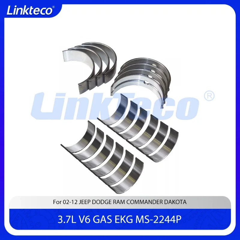 Engine crankshaft main connecting rod bearing Fit 3.7 L T V6 GAS EKG For 02-12 3.7L JEEP GRAND CHER