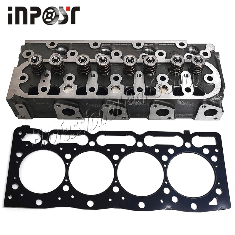 V1505 Cylinder Head with Valves & Head gasket for Kubota V1505 V1505D V1505-T V1505-E