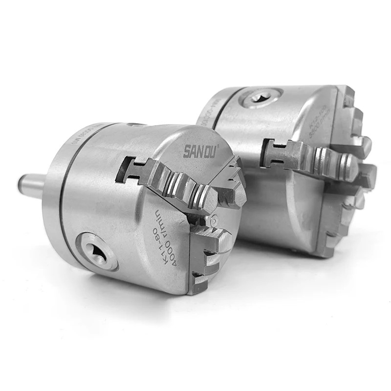 3 Jaw Chuck 125mm With Mt2 Chuck Adapter Morse Taper Chuck Flange Fix Type Lathe Chuck Flange MT2-1