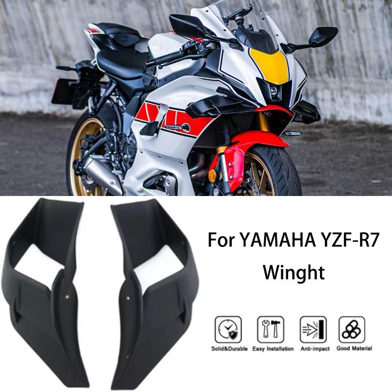 MTKRACING For YAMAHA YZF-R7 2021-2024 Fairing Winglets Fin Trim Cover Motorcycle Wing Protector Win