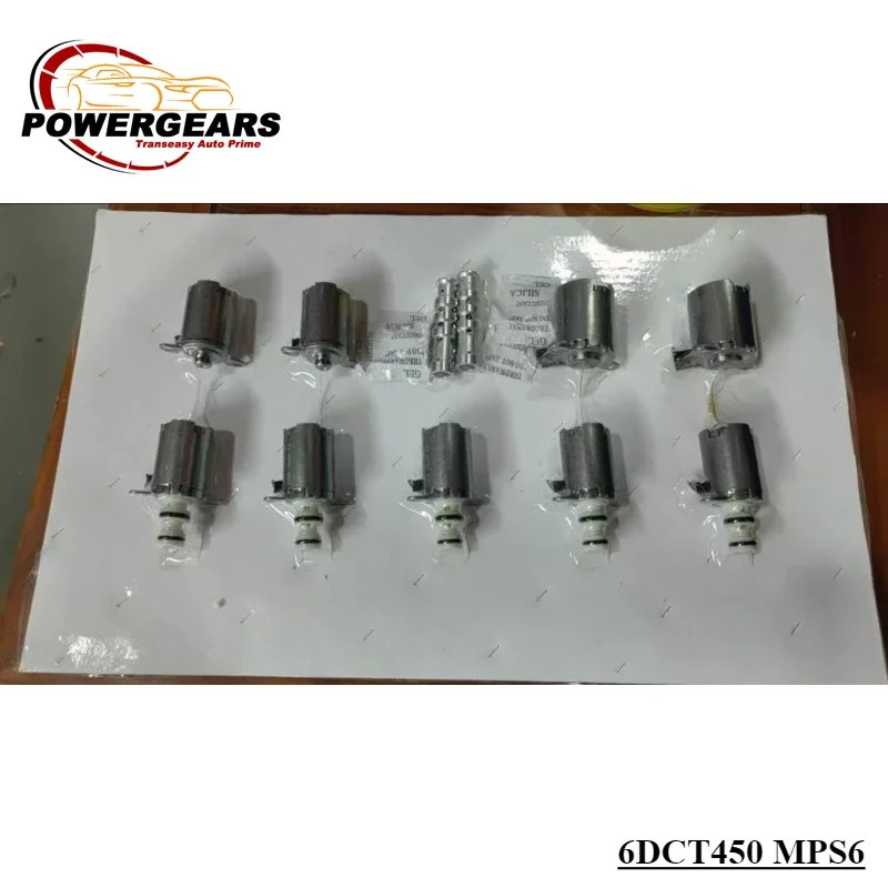 6DCT450 MPS6 9PCS 6-Speed Transmission Solenoid Kit Gearbox Solenoids Fits for VOLVO FORD JOURNEY 7