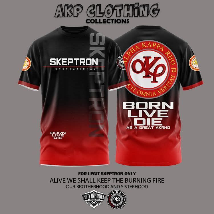(JING01)2025 AKP 1973 Alpha Kappa Rho V34 52th ออกแบบใหม่ครบรอบ Skeptron 52st เสื้อผ้าเสื้อยืดสําหรั