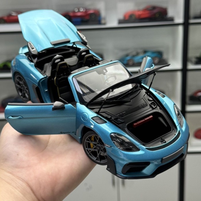 Mini Cut 1: 18 Porsche 718 SPYDER RS 2024 WEISSACH โมเดลรถอัลลอย