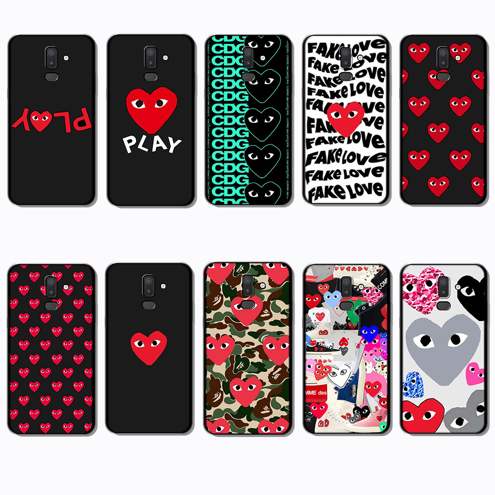 สําหรับ Samsung J4 J5 J6 Plus Prime J7 Core Pro J8 CDG PLAY เคสโทรศัพท์สีดําแบบนุ่ม