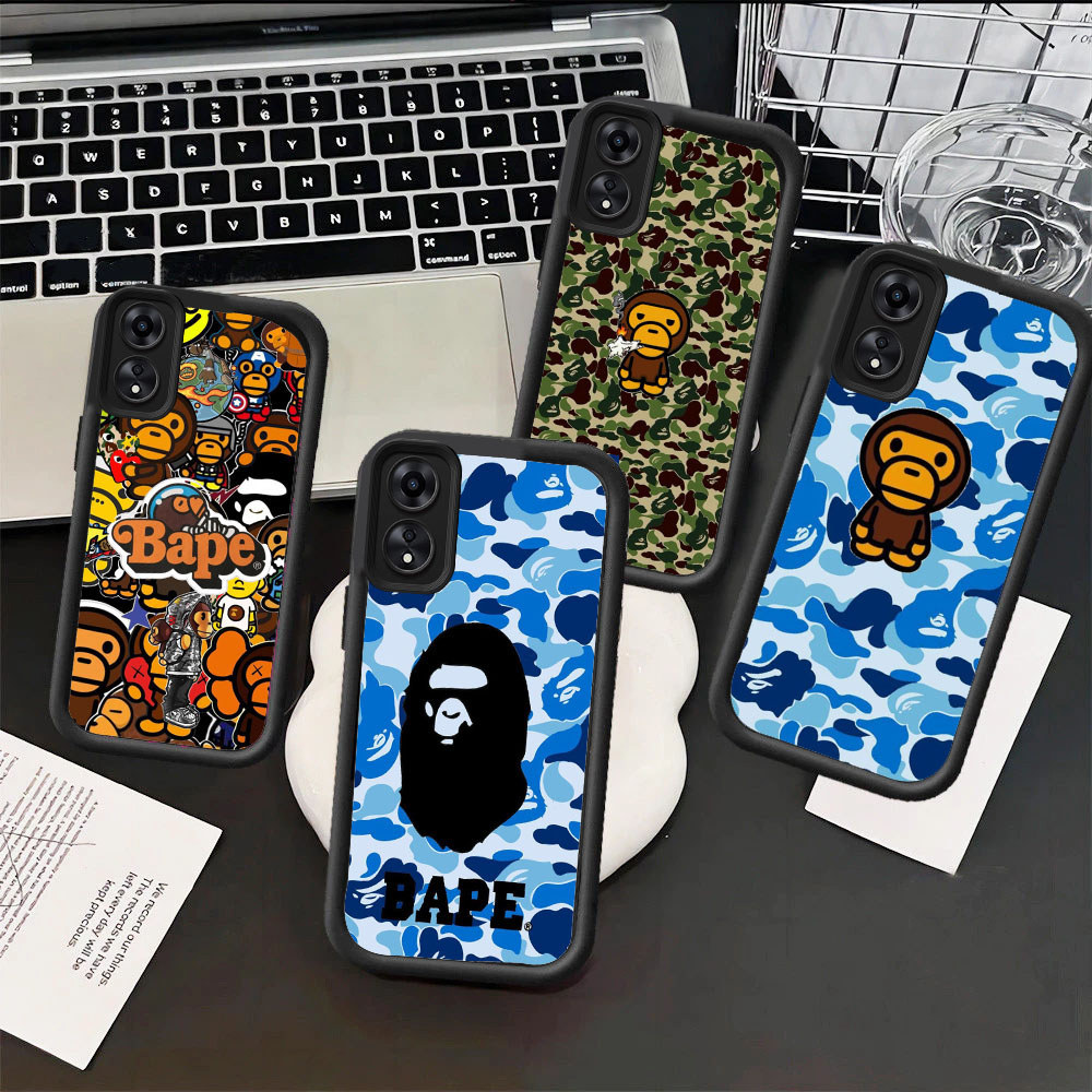 VK4 bapeปลอกสําหรับเคสซิลิโคนอ่อนนุ่มOPPOหมายเหตุ7I A3X 8 6 C65 12 GT 60 C63 Pro 5GวัสดุTPU
