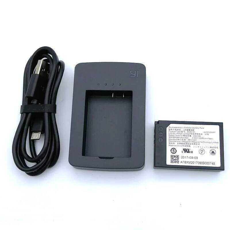 ▥ Xiao Yi M1 Yi-M1 Mirrorless กล้อง Bxm-10 Bxm10เครื่องชาร์จแบตของแท้900mah แบตเตอรี่แบบชาร์จไฟ