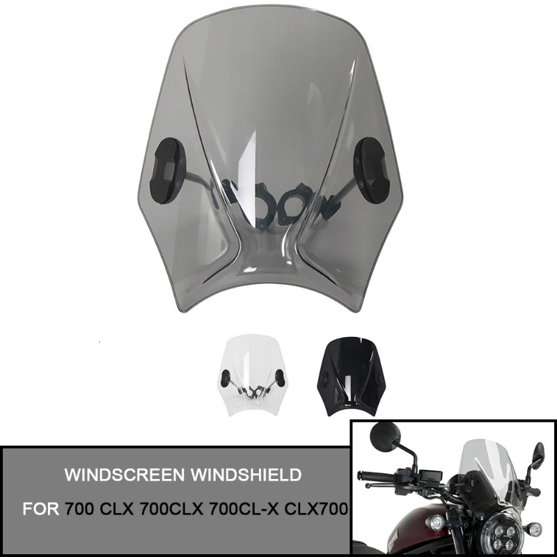 Motorcycle Windscreen Windshield Universal For 700 CLX 700CLX 700CL-X CLX700 VIsor Double Bubble Sc
