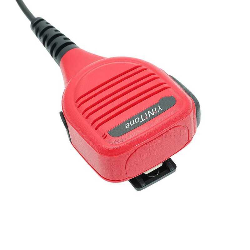 ▥ Yinitone Pmmn4013a TK สีแดงมือไมโครโฟนแบบพกพา PTT 2 ขา K ปลั๊กสําหรับ  Uv-5R Bf-888S K