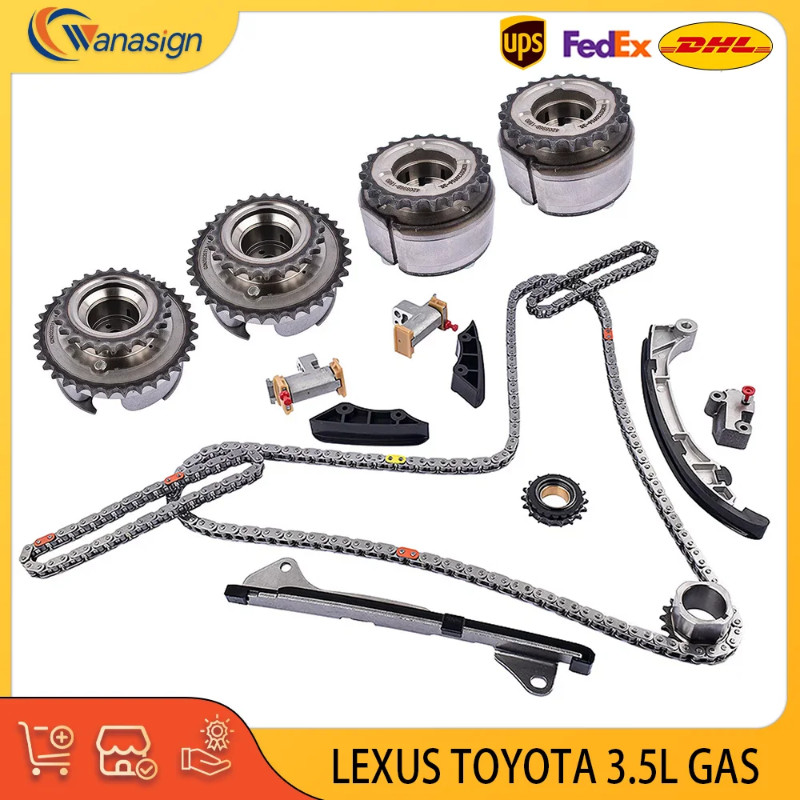 AUTO ENGINE PARTS Timing Chain Kit Camshaft Sprocket VVT Set For LEXUS TOYOTA 3.5L GAS 2GR-FE 3GR-F