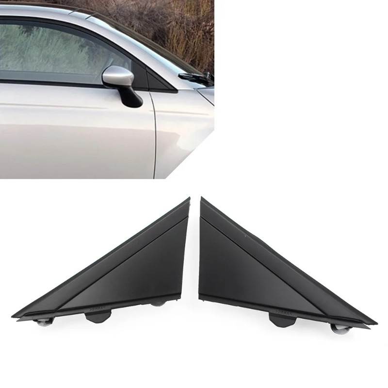 1 Pair Car Door Mirror Flag Cover Molding Trim For Fiat 500 2012-2019 1SJ85KX7AA 1SD00KX7AA3 Matte