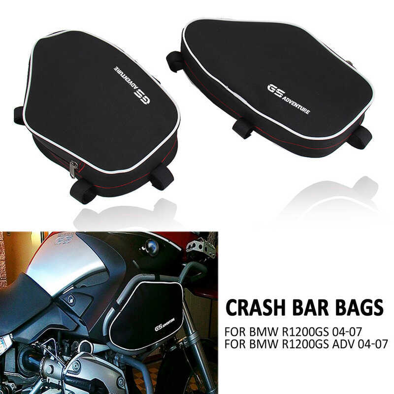 ยี่ห้อใหม่สีดํารถจักรยานยนต์กรอบกระเป๋าป้องกันการชนกันเหมาะสําหรับ BMW R1200GS/Adv SW Motech กรอบ
