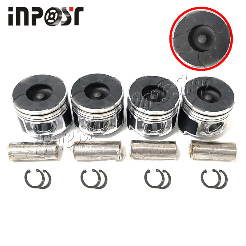 4 Set Piston Set STD ME191469 for Mitsubishi 4M41 4M41-T