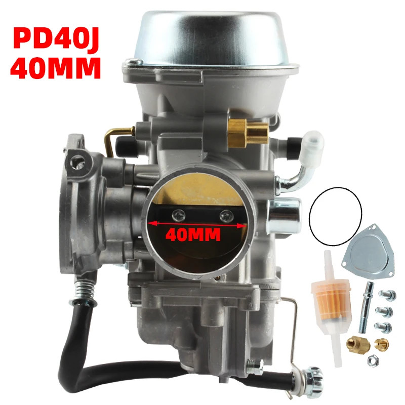 Motorcycle 40mm Carburetor  PD40J 4 Stroke Carb For POLARIS SCRAMBLER 500 4X4 Universal 400cc to 60