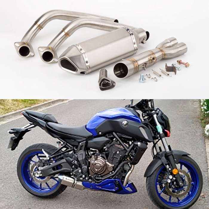 MT07 exhaust Motorcycle Exhaust full system  For YAMAHA MT-07 FZ-07 2014 - 2023 TRACER 7/GT 2020-20