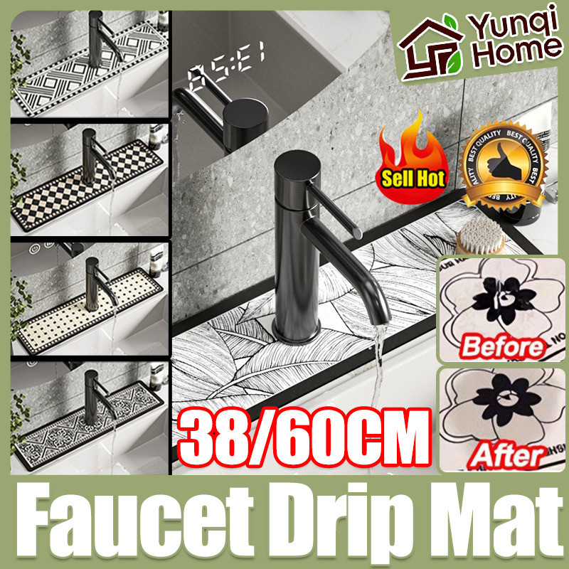 Faucet Draining Kitchen Splash Guard Non Slip ดินเบาดูดซับ สไตล์วินเทจ