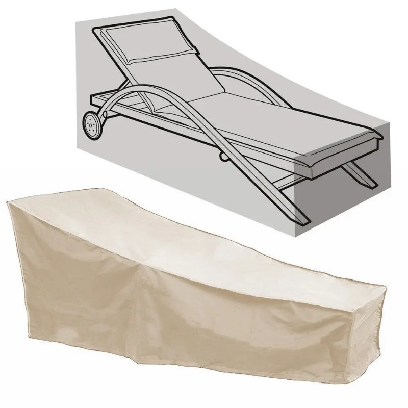 Outdoor Garden Chaise Lounge Cover Dustproof Waterproof Rain Snow Furniture Cover For Wicker Sofa P