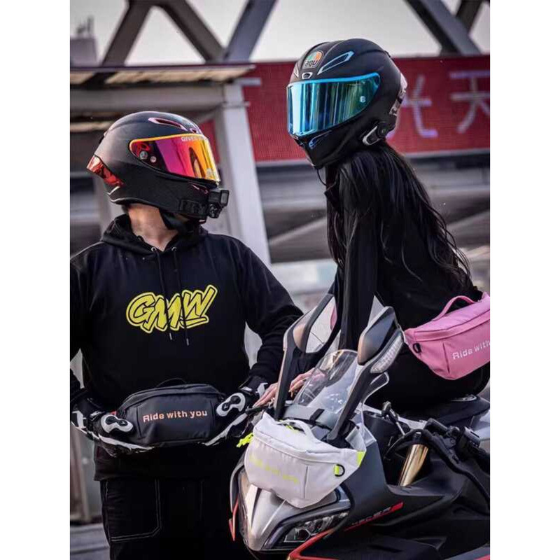 FEHER FEHER กระเป๋าคาดหน้าอกรถจักรยานยนต์ผู้ชายกีฬากลางแจ้งกระเป๋า Messenger กระเป๋าคาดเอวผู้หญิงกัน