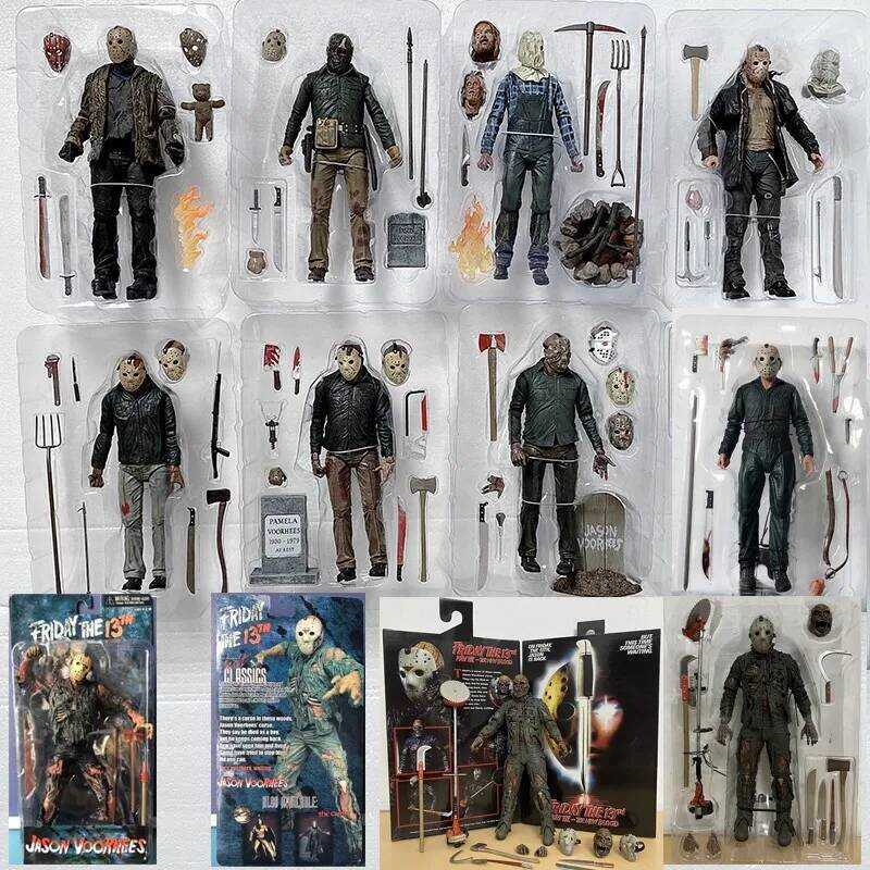 C NECA Friday The 13Th Figure Toys Freddy Jason Voorhees Blood Action Figure Jason Collectible Mode
