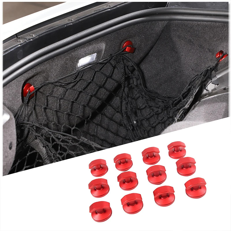 12PCS Car Trunk Storage Box Cargo Net Replacement Hooks For Chevrolet Corvette C8 Stingray Z51 Z06