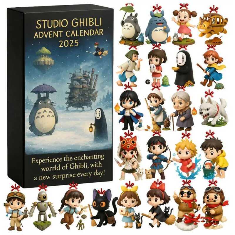C Ghibli Anime Christmas Advent Calendar Toy Figure Collectible Cosplay Accessories Trendy Countdow