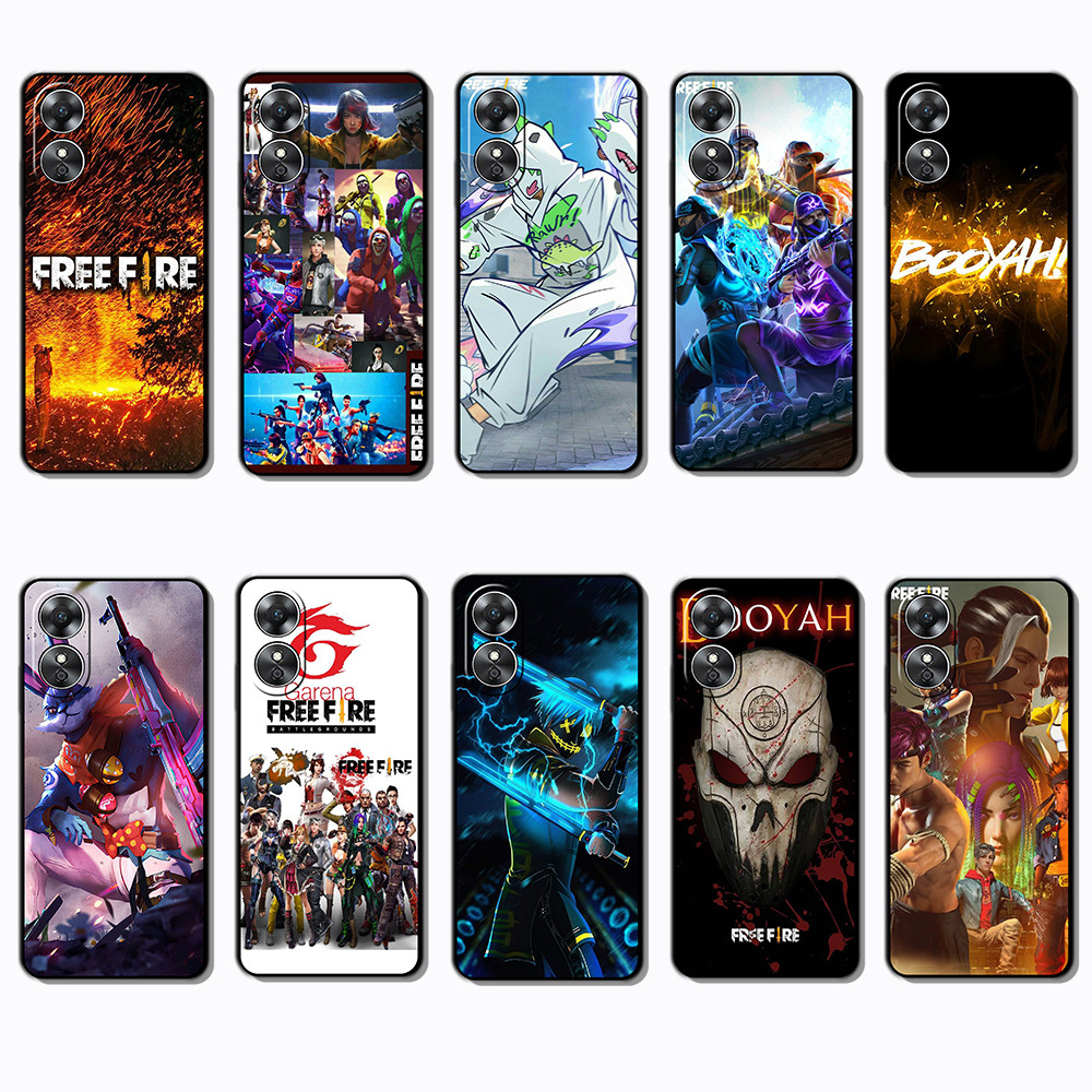 สําหรับOPPO A17 A17K A18 A31 A32 A33 A38 A39 A52 A53 K12 ฟรีไฟกรอบสีดํายืดหยุ่นTPU Soft Case | กันรอ